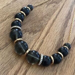 J.Crew | Grey Acetate Beaded Necklace | 32” Length
